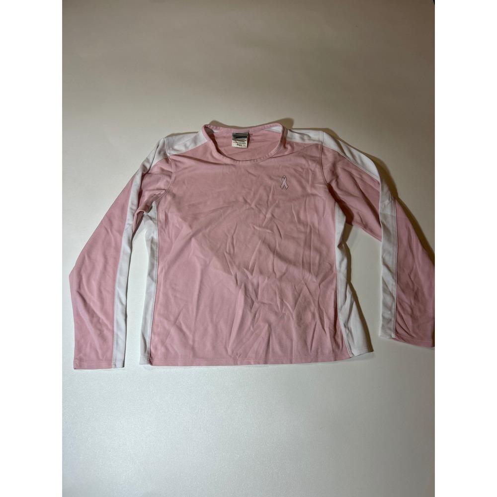 New Balance Shirt Womens Medium Pink Excellent Breast Cancer Awareness Top